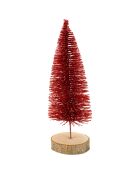 Arbre de Noël Glitter rouge - 7x7x2 cm