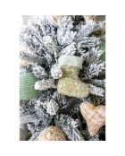 Botte de Noel à suspendre verte - 10x5x11 cm