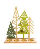 Bougeoir sapin de noël multicolore - 29.5x25x7.5 cm