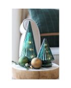 Sapin Noel en Cone LED vert - 12x12x18 cm