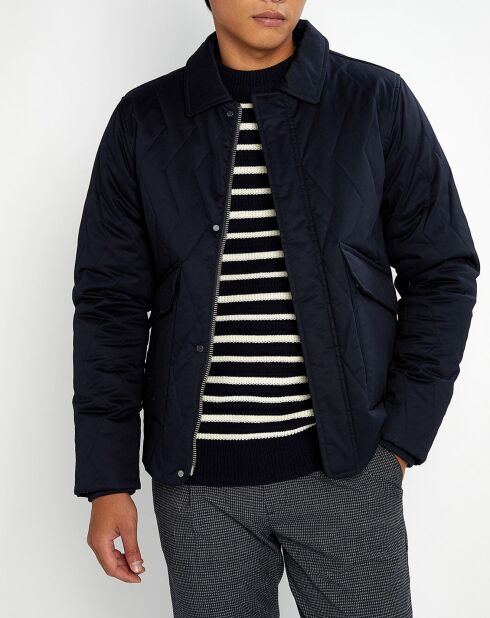 Blouson Teddy Matelassé bleu marine