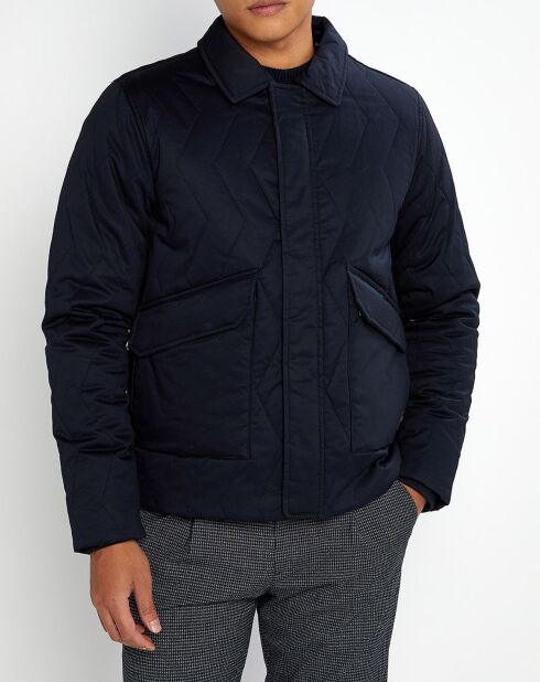 Blouson Teddy Matelassé bleu marine