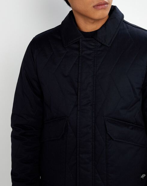 Blouson Teddy Matelassé bleu marine