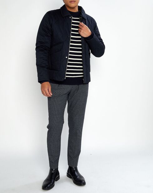 Blouson Teddy Matelassé bleu marine
