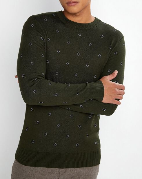 Pull Print Losange vert