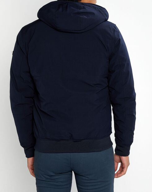 Blouson Interieur Quilted à Capuche bleu marine