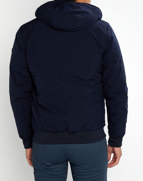 Blouson Interieur Quilted à Capuche bleu marine