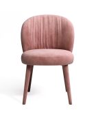 2 Chaises Ernst Velours Pieds velours  rose vintage - 63x49x84.5 cm