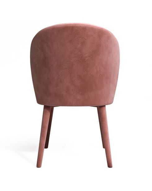 2 Chaises Ernst Velours Pieds velours  rose vintage - 63x49x84.5 cm