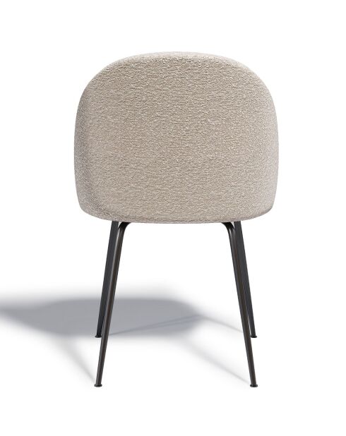2 Chaises Ella Bouclette taupe - 54x50x77.5 cm