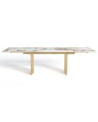 Table extensible Pandora dorée - 180x90x76 cm