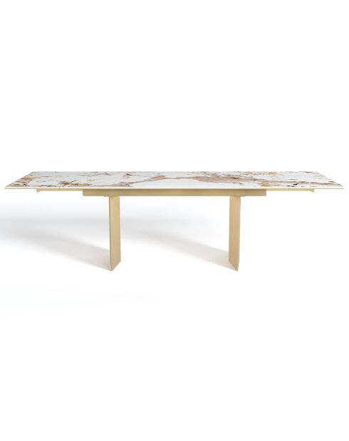 Table extensible Pandora dorée - 180x90x76 cm