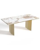 Table extensible Pandora dorée - 180x90x76 cm