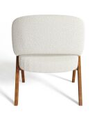 Fauteuil Izia en bouclette blanc - 65.5x70x82.5 cm