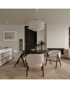 Fauteuil Izia en bouclette blanc - 65.5x70x82.5 cm