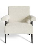 Fauteuil Ezra en bouclette blanc - 70.5x75x78.5 cm