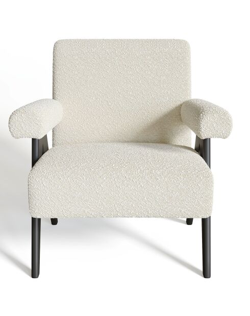 Fauteuil Ezra en bouclette blanc - 70.5x75x78.5 cm