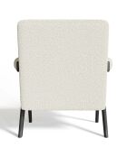 Fauteuil Ezra en bouclette blanc - 70.5x75x78.5 cm
