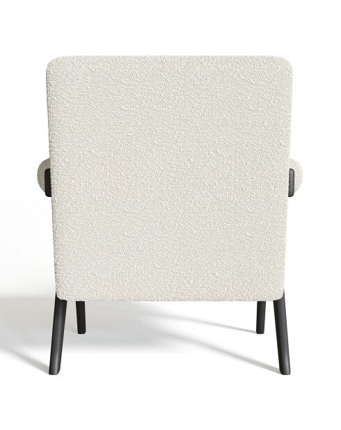 Fauteuil Ezra en bouclette blanc - 70.5x75x78.5 cm