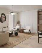 Fauteuil Ezra en bouclette blanc - 70.5x75x78.5 cm