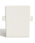 Fauteuil Ema en bouclette blanc - 73x85x75 cm