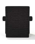 Fauteuil Ema en velours noir - 73x85x75 cm