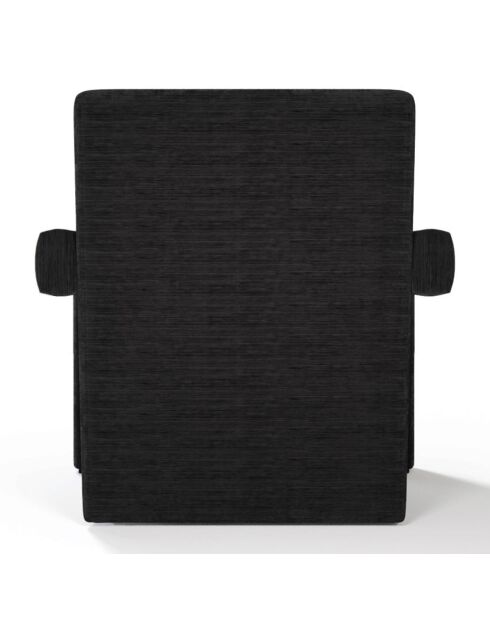 Fauteuil Ema en velours noir - 73x85x75 cm