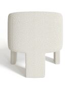 Fauteuil Kara en bouclette blanc - 68x64x72 cm