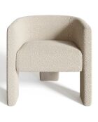 Fauteuil Kara en bouclette taupe - 68x64x72 cm