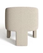 Fauteuil Kara en bouclette taupe - 68x64x72 cm