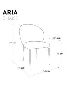 2 Chaises Aria Velours texturé kaki - 54x54x87 cm
