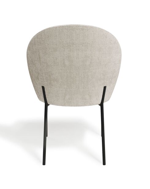 2 Chaises Aria Velours texturé beiges - 54x54x87 cm