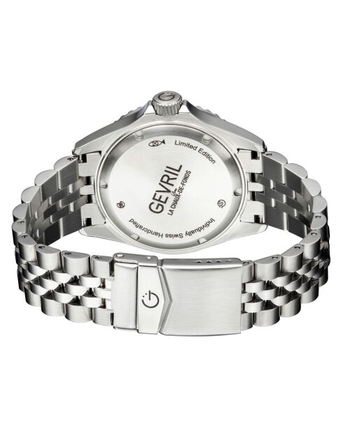 Automatisch Wall Street herenhorloge van zilverstaal