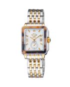 Montre Bari Tortoise Femme Quartz en Acier & Diamants 0.09 ct doré/argenté