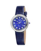 Montre Arezzo Femme Quartz en Cuir bleue