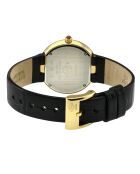Montre Arezzo Femme Quartz en Cuir noire