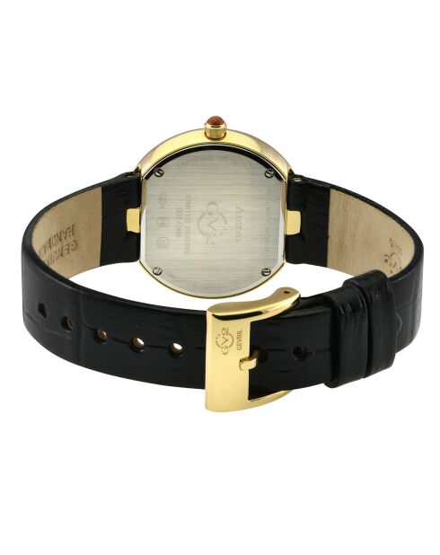 Montre Arezzo Femme Quartz en Cuir noire
