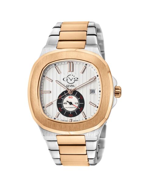 Potente Automatic herenhorloge in zilver/roségoud staal