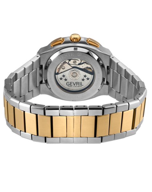 Potente Chronograph automatisch zilver/goud stalen horloge voor heren