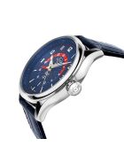 Montre Giromondo Homme Quartz en Cuir bleue
