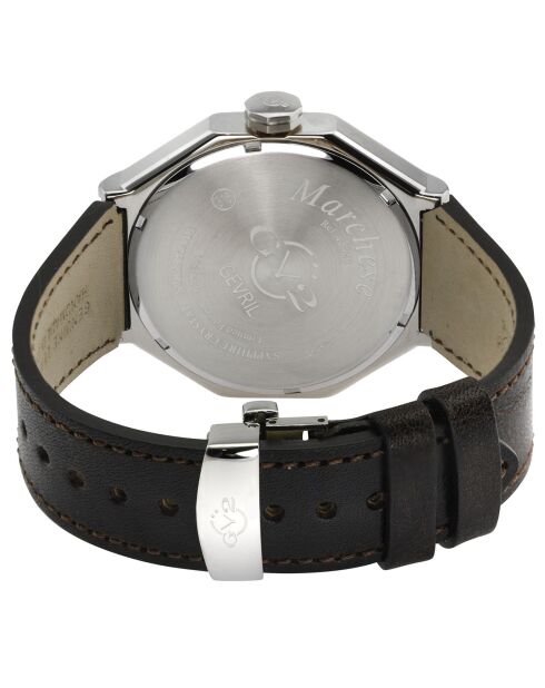 Montre Marchese Homme Quartz en Cuir marron