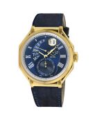 Orologio al quarzo da uomo in pelle nera Marchese
