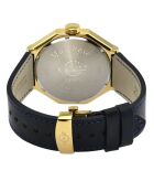 Orologio al quarzo da uomo in pelle nera Marchese