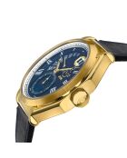 Orologio al quarzo da uomo in pelle nera Marchese