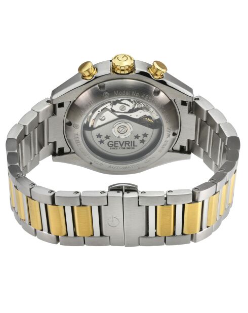 Ascari Chronograph Automatikuhr für Herren aus goldenem/silberfarbenem Stahl