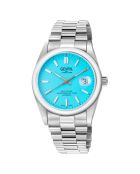 West Village automatisch zilverstalen herenhorloge