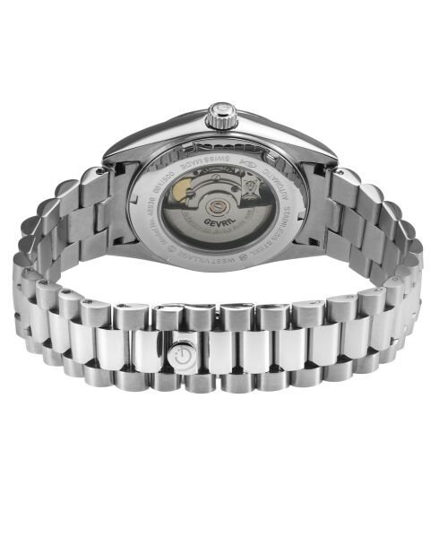 West Village automatisch zilverstalen herenhorloge