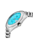 West Village automatisch zilverstalen herenhorloge