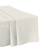 Drap plat en satin de coton ivoire