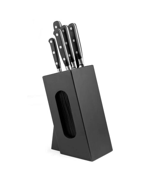 Bloc de 5 couteaux Origin gris/noir